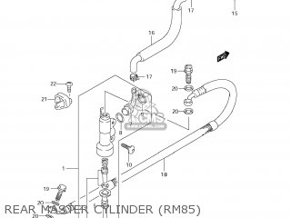 REAR MASTER CYLINDER (RM85) - RM85L 2012 (L2) USA (E03)