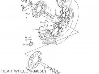 REAR WHEEL (RM85L) - RM85L 2012 (L2) USA (E03)
