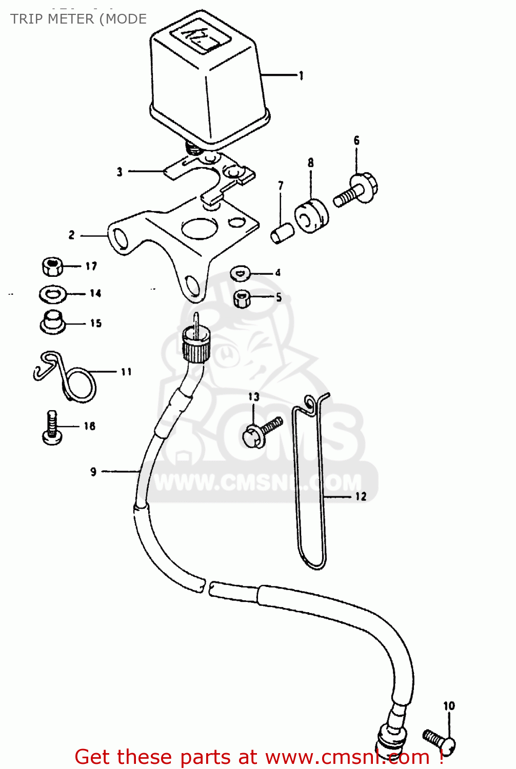 TRIP METER (MODE RMX250 1989 (K) GENERAL (E01)