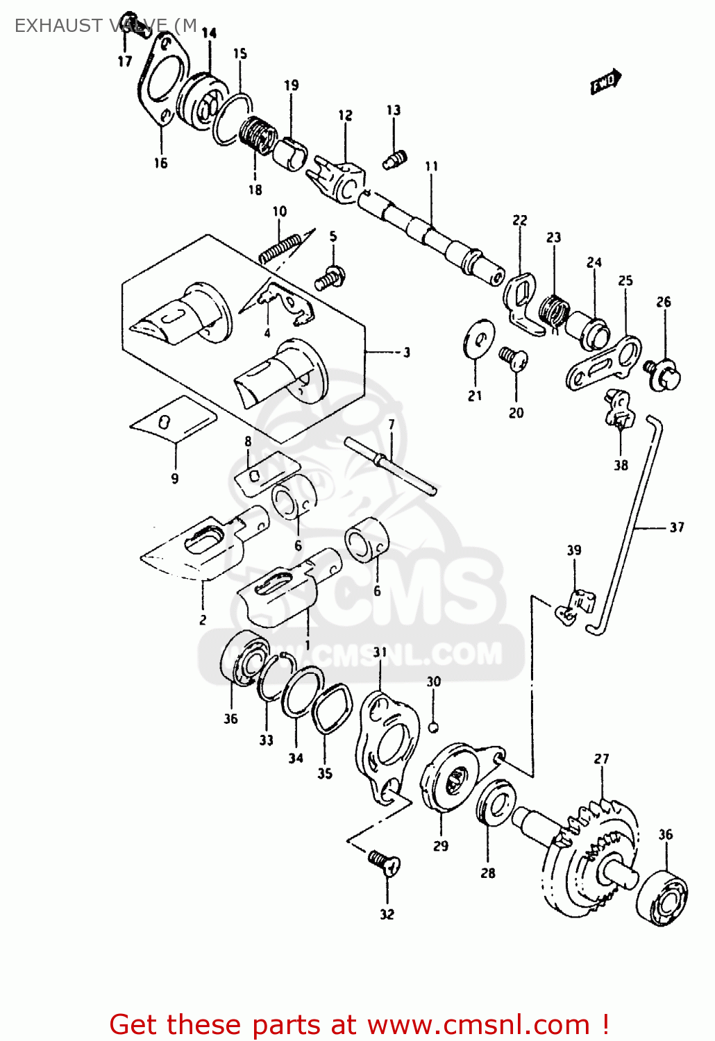 EXHAUST VALVE (M RMX250 1989 (K) GENERAL (E01)