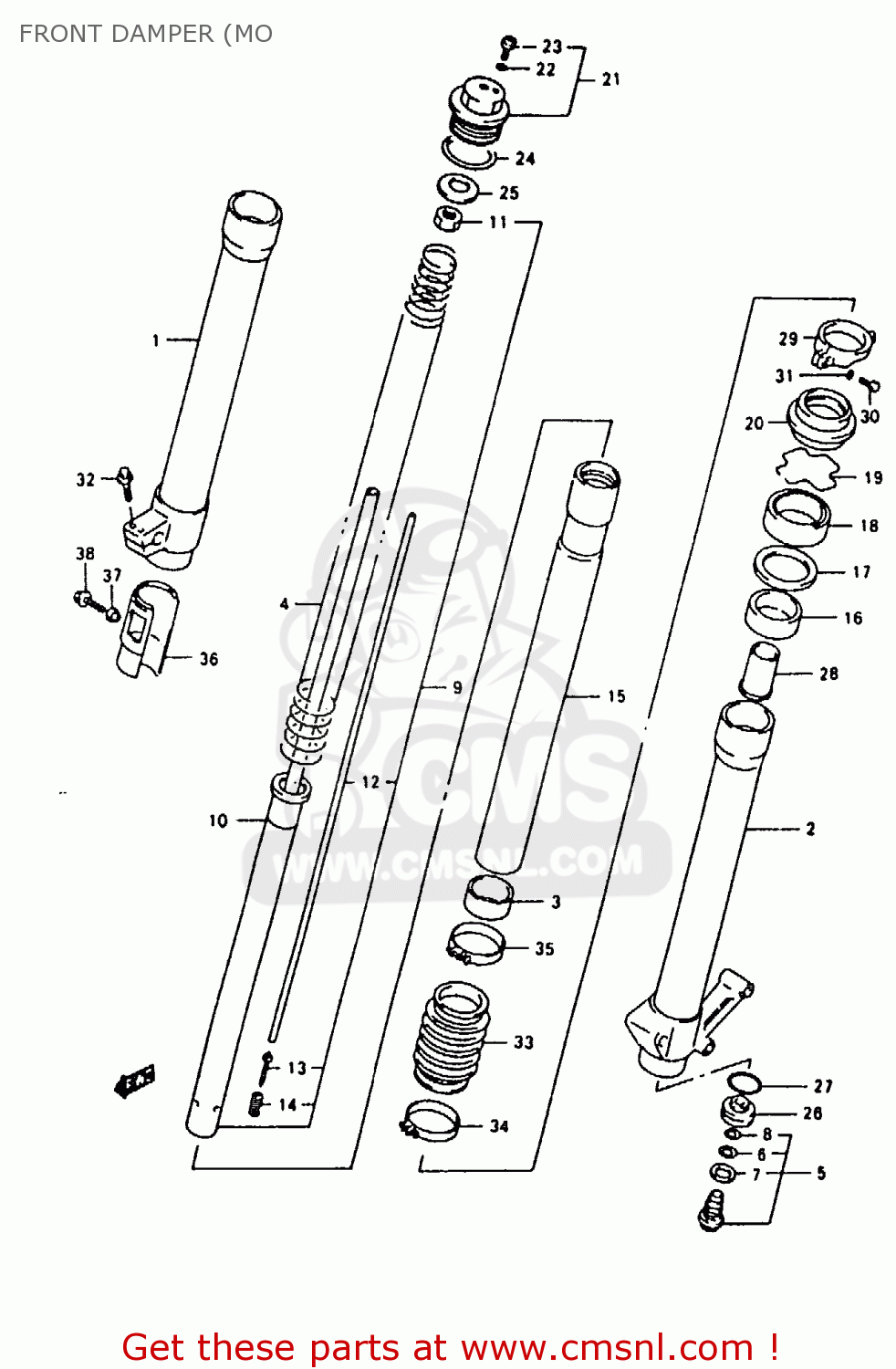 FRONT DAMPER (MO RMX250 1989 (K) GENERAL (E01)