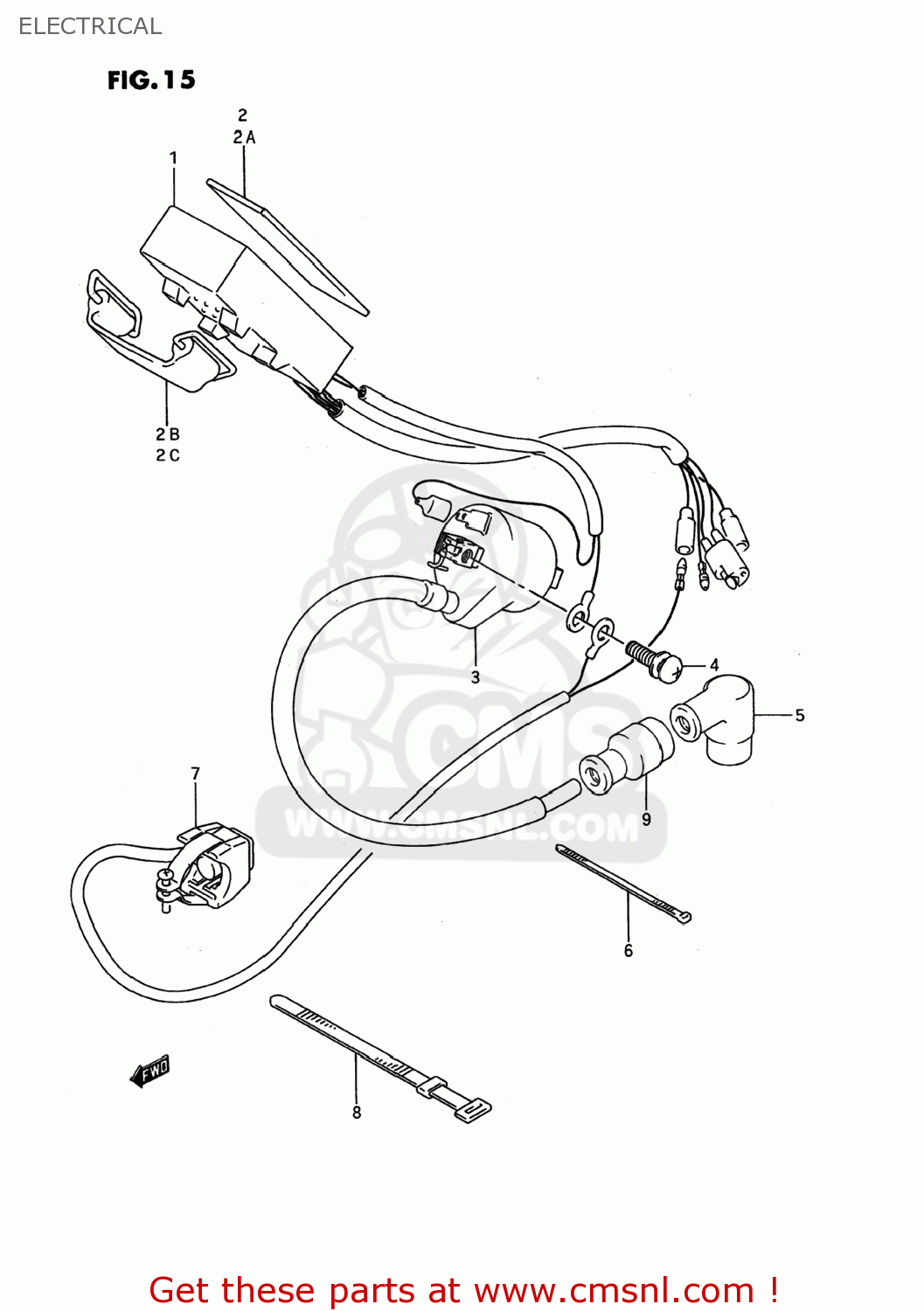 ELECTRICAL RMX250 1989 (K) USA (E03)