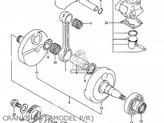 CRANKSHAFT (MODEL P/R) - RMX250 1989 (K) USA (E03)