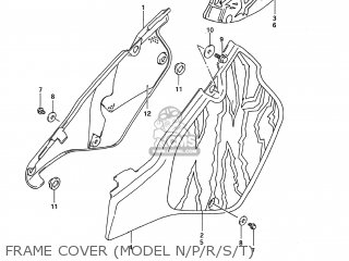 FRAME COVER (MODEL N/P/R/S/T) - RMX250 1989 (K) USA (E03)
