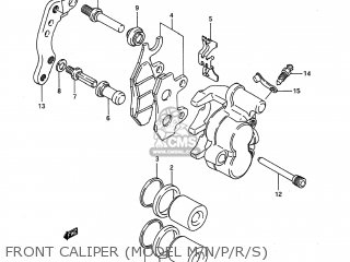 FRONT CALIPER (MODEL M/N/P/R/S) - RMX250 1989 (K) USA (E03)