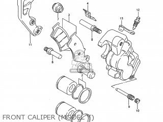 FRONT CALIPER (MODEL T) - RMX250 1989 (K) USA (E03)