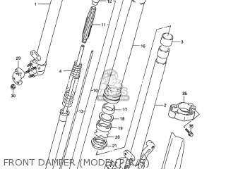 FRONT DAMPER (MODEL P/R/S) - RMX250 1989 (K) USA (E03)