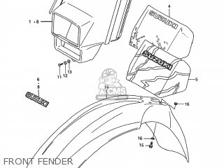 FRONT FENDER - RMX250 1989 (K) USA (E03)