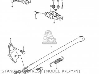 STAND - FOOTREST (MODEL K/L/M/N) - RMX250 1989 (K) USA (E03)