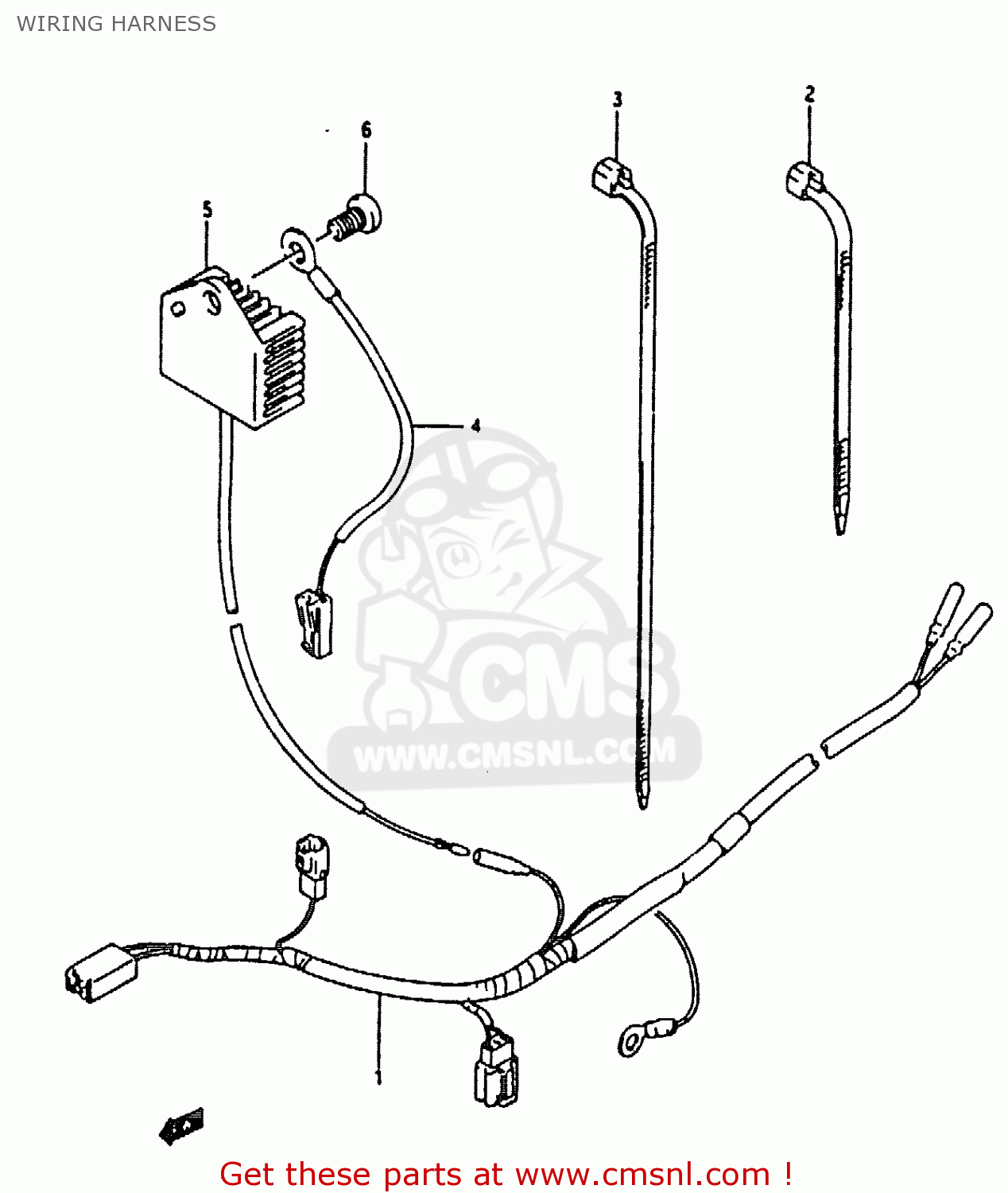 WIRING HARNESS RMX250 1990 (L) GENERAL (E01)