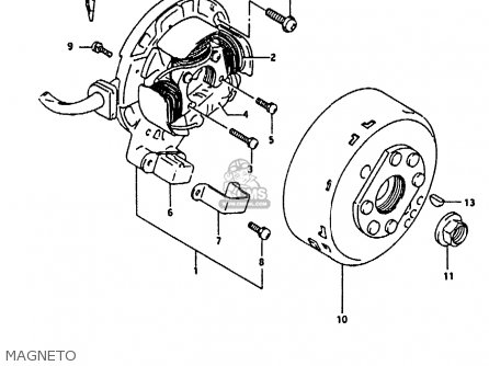 MAGNETO - RMX250 1990 (L) GENERAL (E01)
