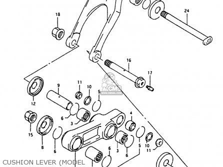 CUSHION LEVER (MODEL - RMX250 1990 (L) GENERAL (E01)
