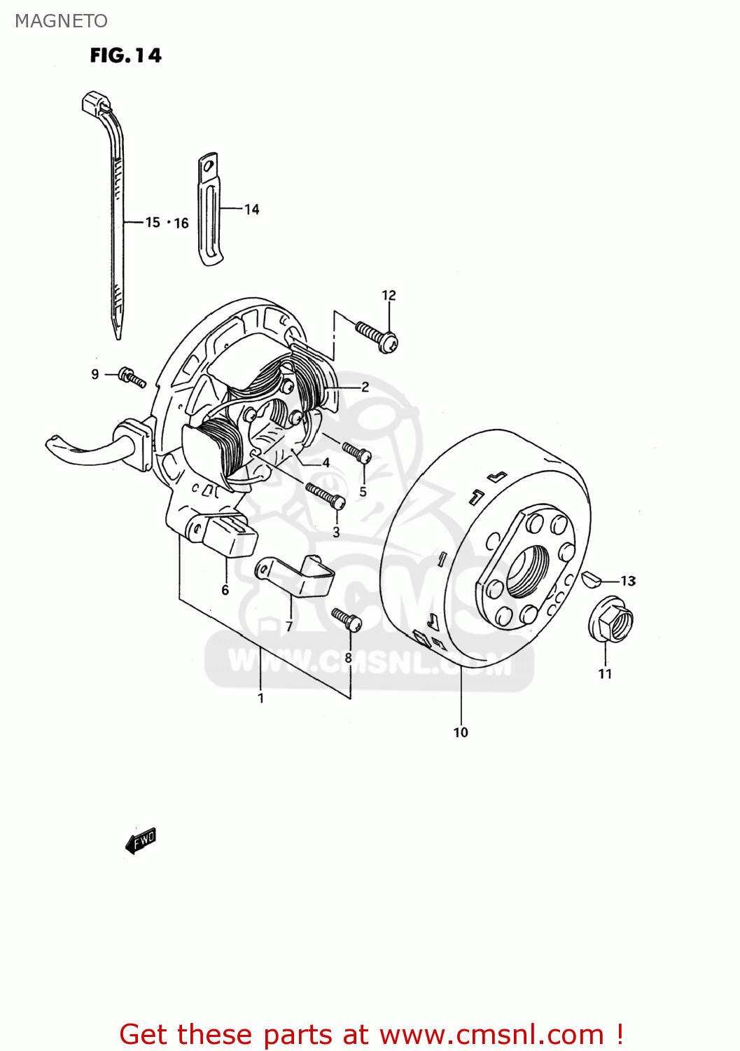 MAGNETO RMX250 1990 (L) USA (E03)