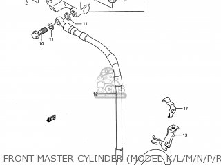 FRONT MASTER CYLINDER (MODEL K/L/M/N/P/R/S) - RMX250 1990 (L) USA (E03)