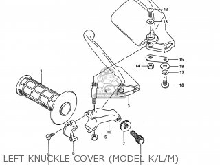 LEFT KNUCKLE COVER (MODEL K/L/M) - RMX250 1990 (L) USA (E03)