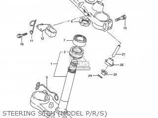 STEERING STEM (MODEL P/R/S) - RMX250 1990 (L) USA (E03)