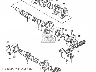 TRANSMISSION - RMX250 1990 (L) USA (E03)