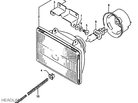 HEADLAMP - RMX250 1991 (M) GENERAL (E01)