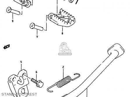 STAND-FOOTREST - RMX250 1991 (M) GENERAL (E01)