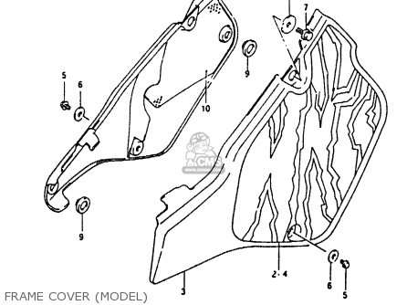 FRAME COVER (MODEL) - RMX250 1991 (M) GENERAL (E01)