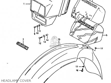HEADLAMP COVER - RMX250 1991 (M) GENERAL (E01)