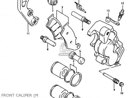 FRONT CALIPER (M - RMX250 1991 (M) GENERAL (E01)