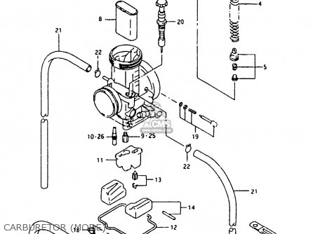 CARBURETOR (MODE) - RMX250 1991 (M) GENERAL (E01)