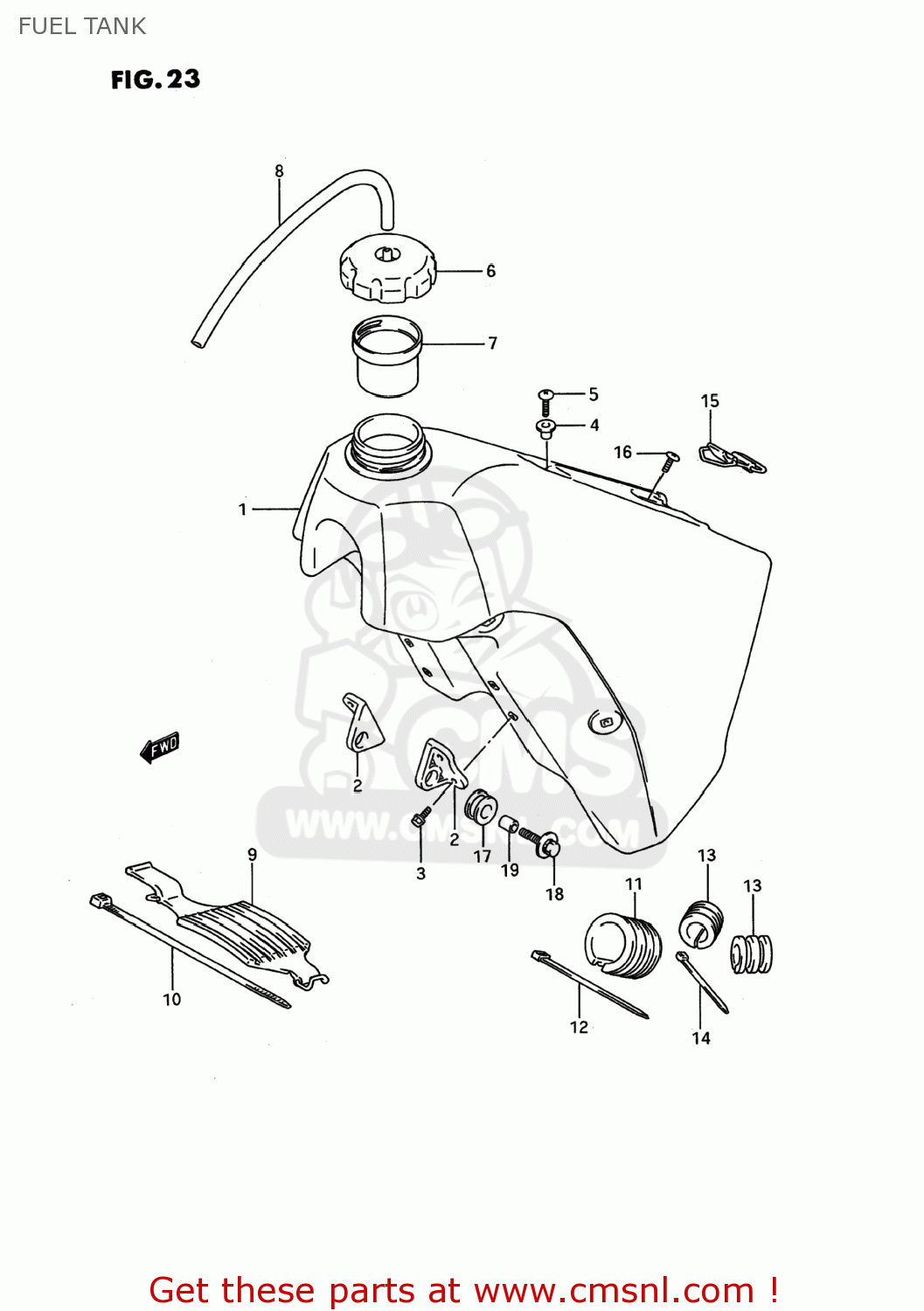 FUEL TANK RMX250 1991 (M) USA (E03)