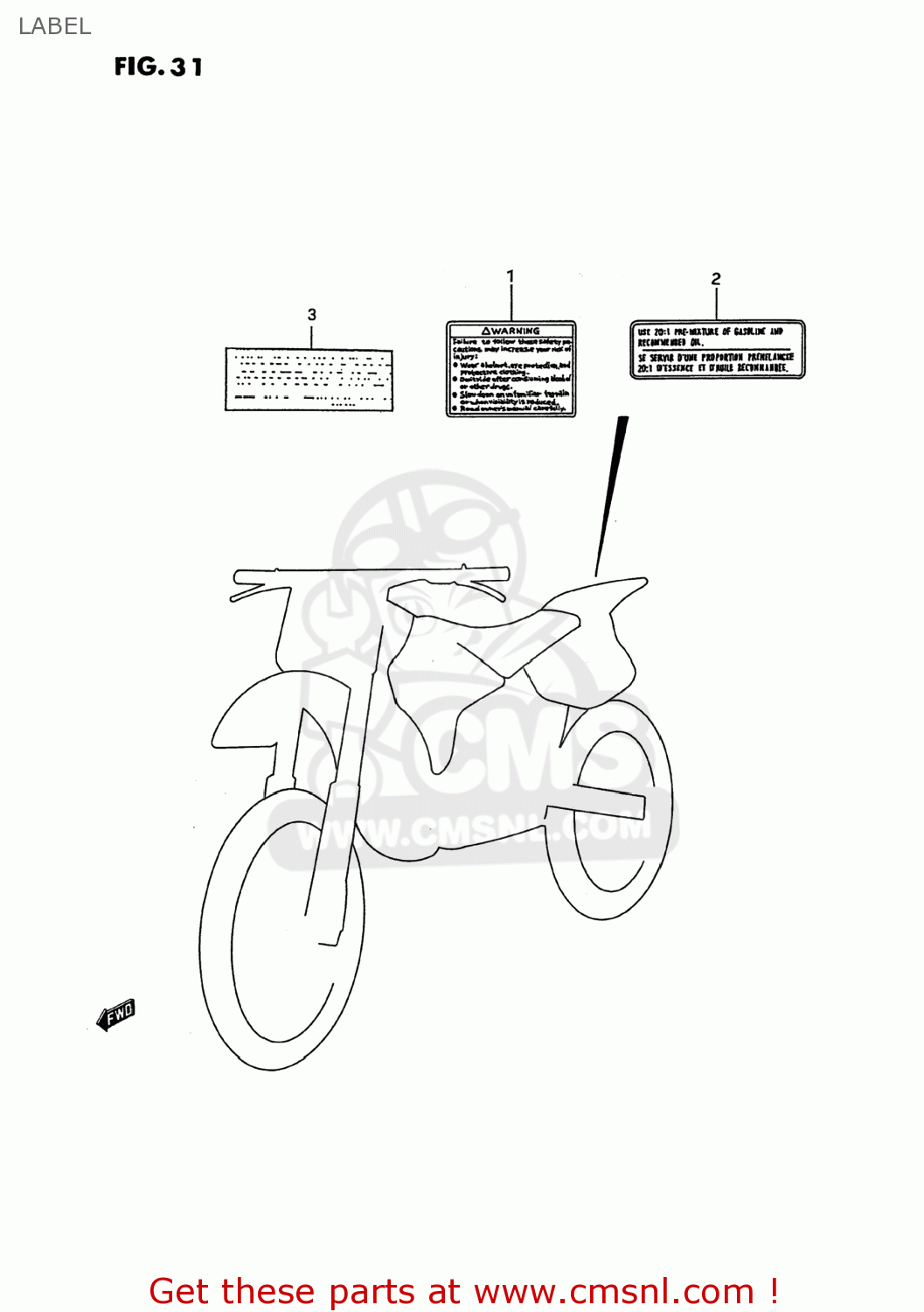 LABEL RMX250 1991 (M) USA (E03)