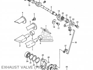 EXHAUST VALVE (MODEL K) - RMX250 1991 (M) USA (E03)