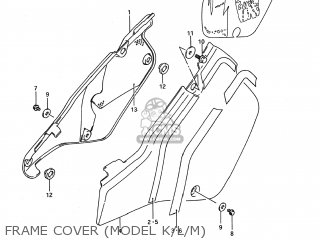 FRAME COVER (MODEL K/L/M) - RMX250 1991 (M) USA (E03)