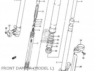 FRONT DAMPER (MODEL L) - RMX250 1991 (M) USA (E03)
