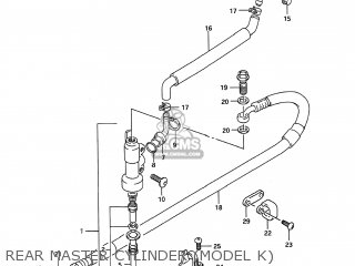REAR MASTER CYLINDER (MODEL K) - RMX250 1991 (M) USA (E03)
