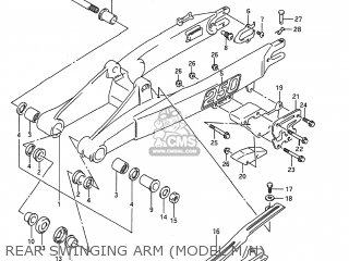 REAR SWINGING ARM (MODEL M/N) - RMX250 1991 (M) USA (E03)