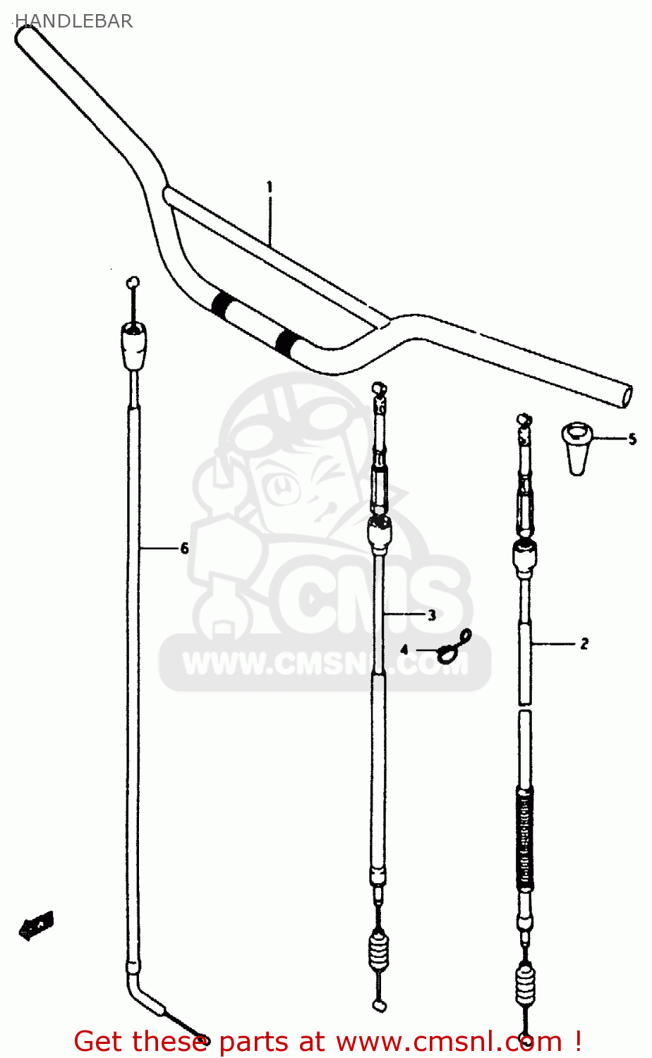 HANDLEBAR RMX250 1992 (N) GENERAL (E01)