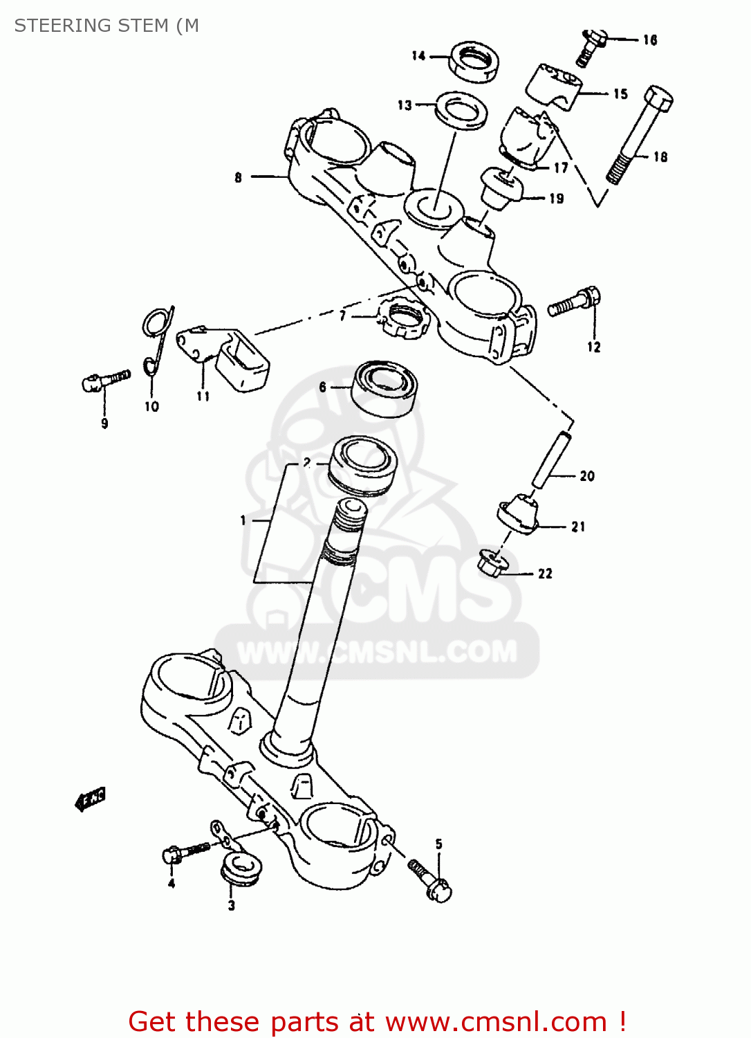 STEERING STEM (M RMX250 1992 (N) GENERAL (E01)