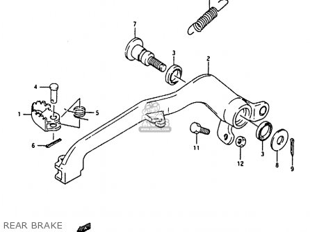 REAR BRAKE - RMX250 1992 (N) GENERAL (E01)
