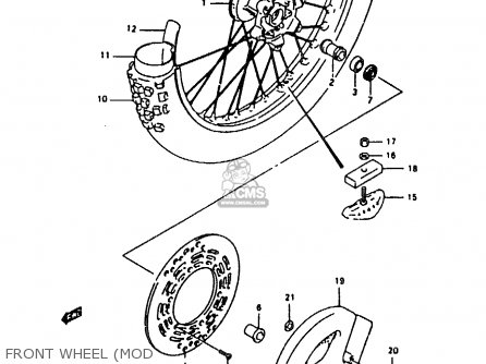 FRONT WHEEL (MOD - RMX250 1992 (N) GENERAL (E01)