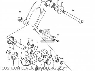 CUSHION LEVER (MODEL K/L) - RMX250 1992 (N) USA (E03)