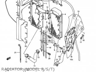 RADIATOR (MODEL R/S/T) - RMX250 1992 (N) USA (E03)