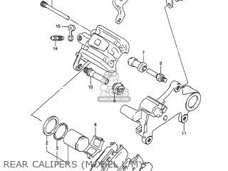 REAR CALIPERS (MODEL L/M) - RMX250 1992 (N) USA (E03)