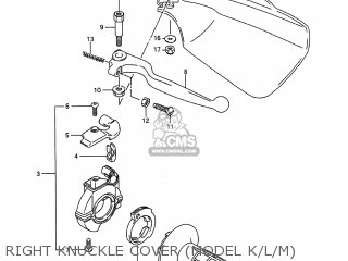RIGHT KNUCKLE COVER (MODEL K/L/M) - RMX250 1992 (N) USA (E03)