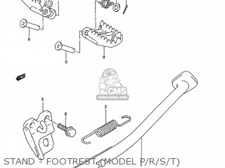 STAND - FOOTREST (MODEL P/R/S/T) - RMX250 1992 (N) USA (E03)