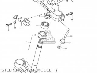STEERING STEM (MODEL T) - RMX250 1992 (N) USA (E03)