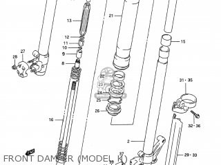 FRONT DAMPER (MODEL K) - RMX250 1993 (N) USA (E03)