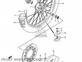 FRONT WHEEL (MODEL T) - RMX250 1993 (N) USA (E03)