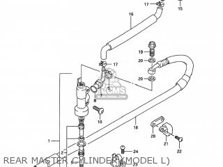 REAR MASTER CYLINDER (MODEL L) - RMX250 1993 (N) USA (E03)