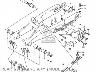 REAR SWINGING ARM (MODEL K/L) - RMX250 1993 (N) USA (E03)