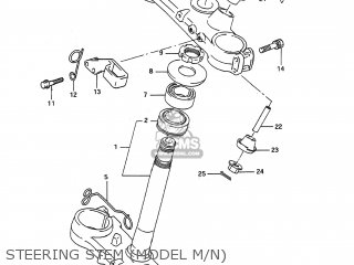 STEERING STEM (MODEL M/N) - RMX250 1993 (N) USA (E03)