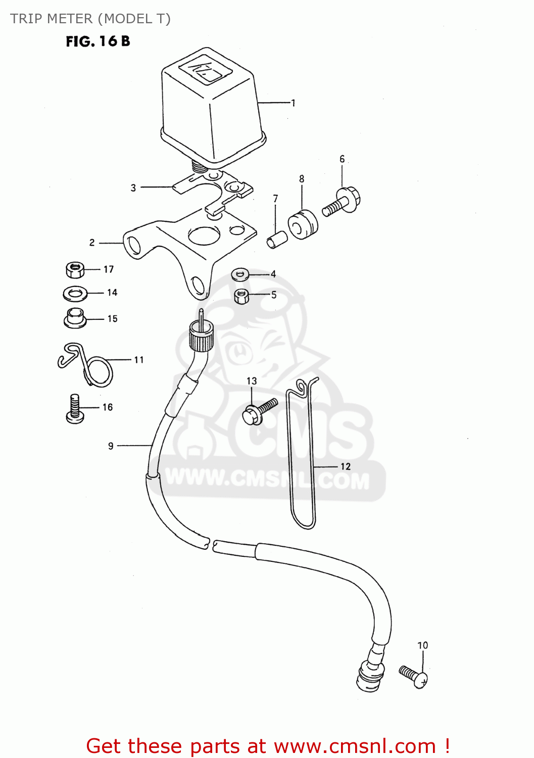 TRIP METER (MODEL T) RMX250 1994 (P) USA (E03)
